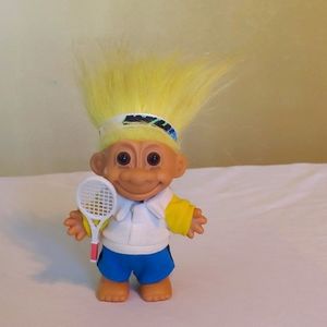 Vintage Tennis Player Troll Doll